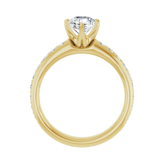 Round Solstice Solitaire�� Engagement Ring | Metal Type=14K Yellow Gold | Center Stone Size=1 CT | Image 2