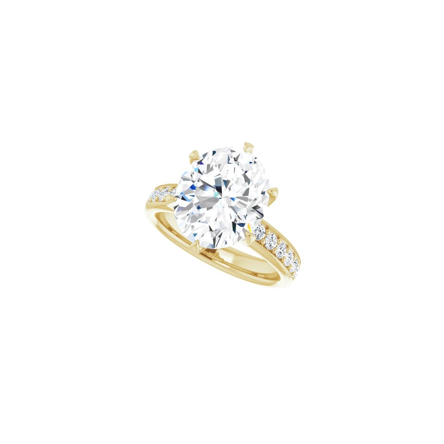 Oval Solstice Solitaire�� Engagement Ring | Metal Type=14K Yellow Gold | Center Stone Size=3 CT | Image 5