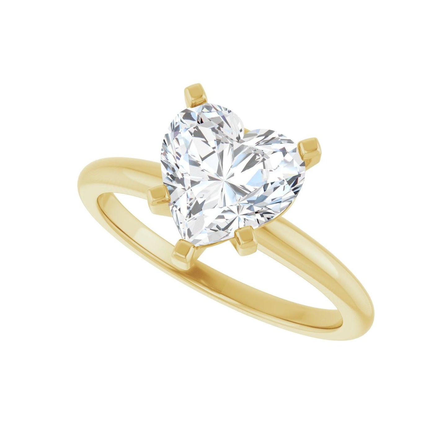 Heart Engagement Ring | Metal Type=14K Yellow Gold | Center Stone Size=1.5 CT | Image 5