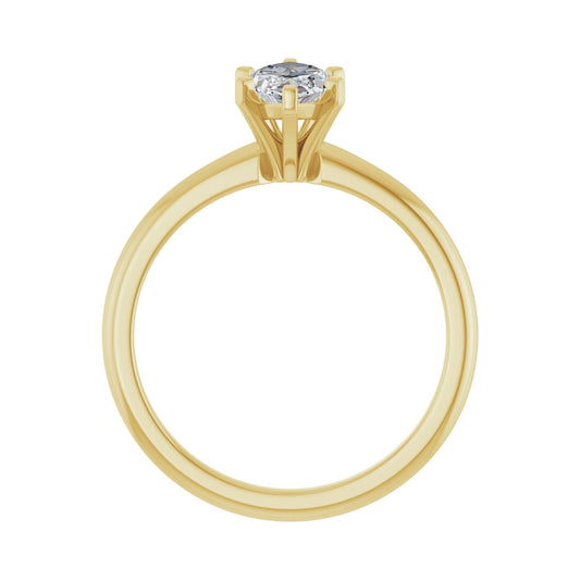 Marquise Engagement Ring | Metal Type=14K Yellow Gold | Center Stone Size=1 CT | Image 2