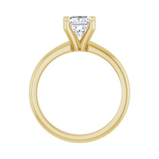 Cushion Engagement Ring | Metal Type=14K Yellow Gold | Center Stone Size=1 CT | Image 2