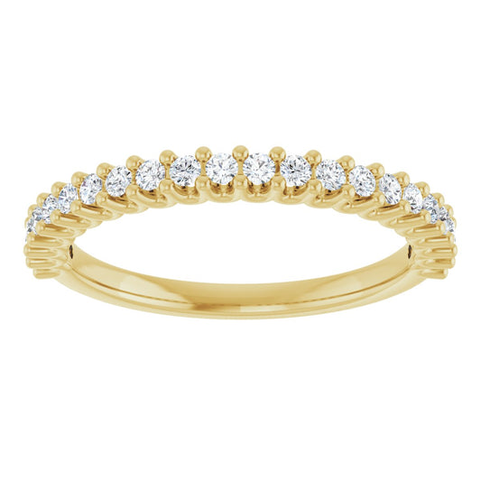 U-Prong Anniversary Band - Round | Metal Type=14K Yellow Gold | Diamond Size=1.5MM | Image 1