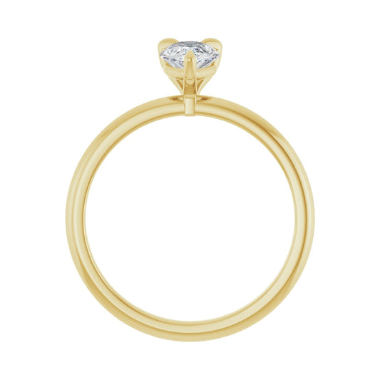 Pear Solitaire Engagement Ring | Metal Type=14K Yellow Gold | Center Stone Size=1 CT | Image 2