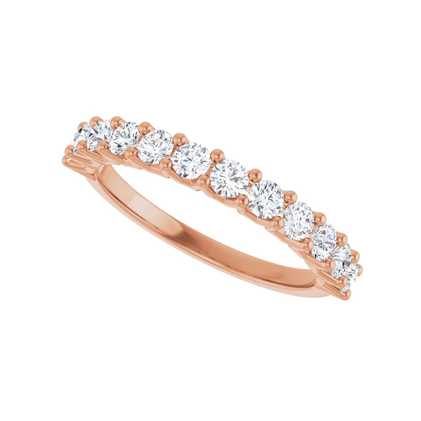 Shared-Prong Anniversary Band - Round 1MM-2.5MM | Metal Type=14K Rose Gold | Diamond Size=2.5MM | Image 2