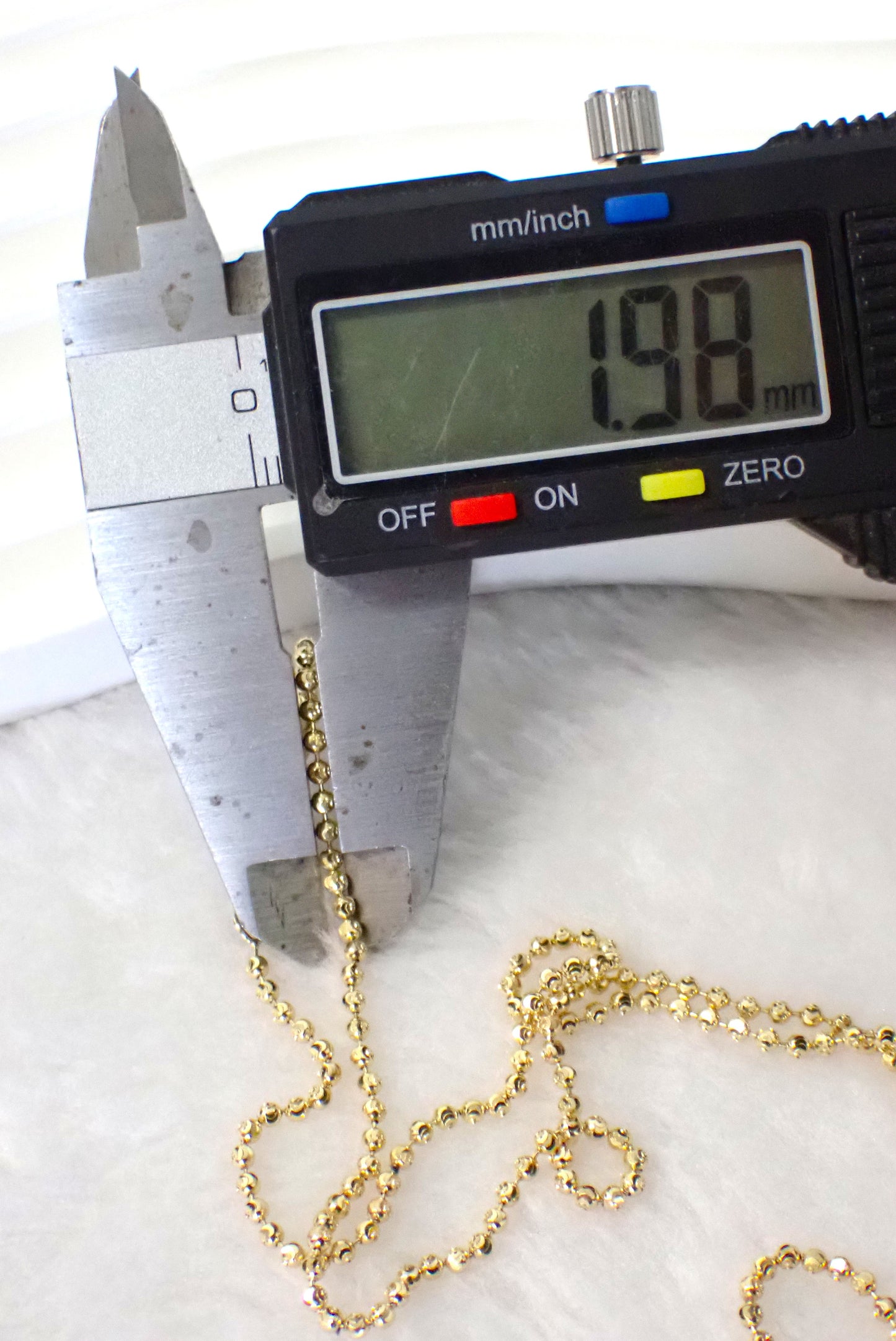 14K Yellow Gold Bead Chain Necklace – Classic Dainty Gold Chain