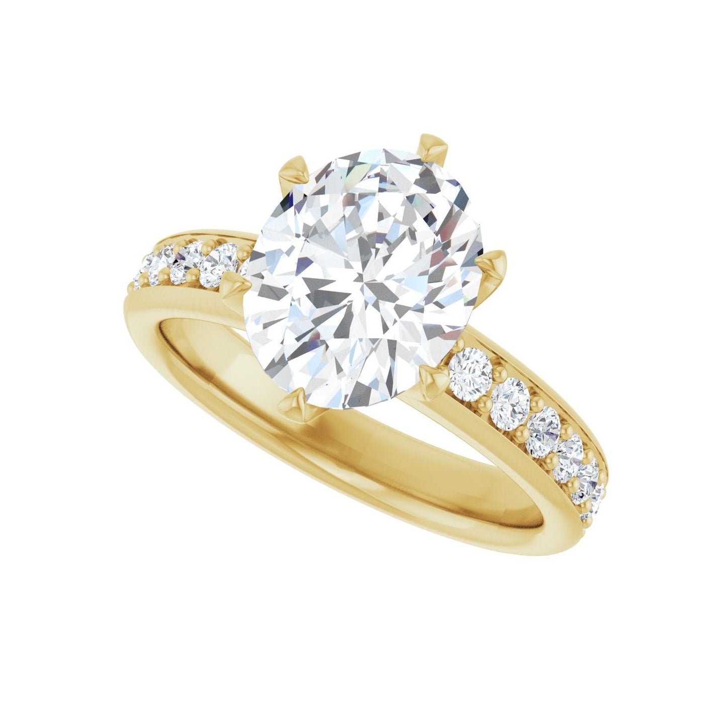 Oval Solstice Solitaire�� Engagement Ring | Metal Type=14K Yellow Gold | Center Stone Size=2.5 CT | Image 5