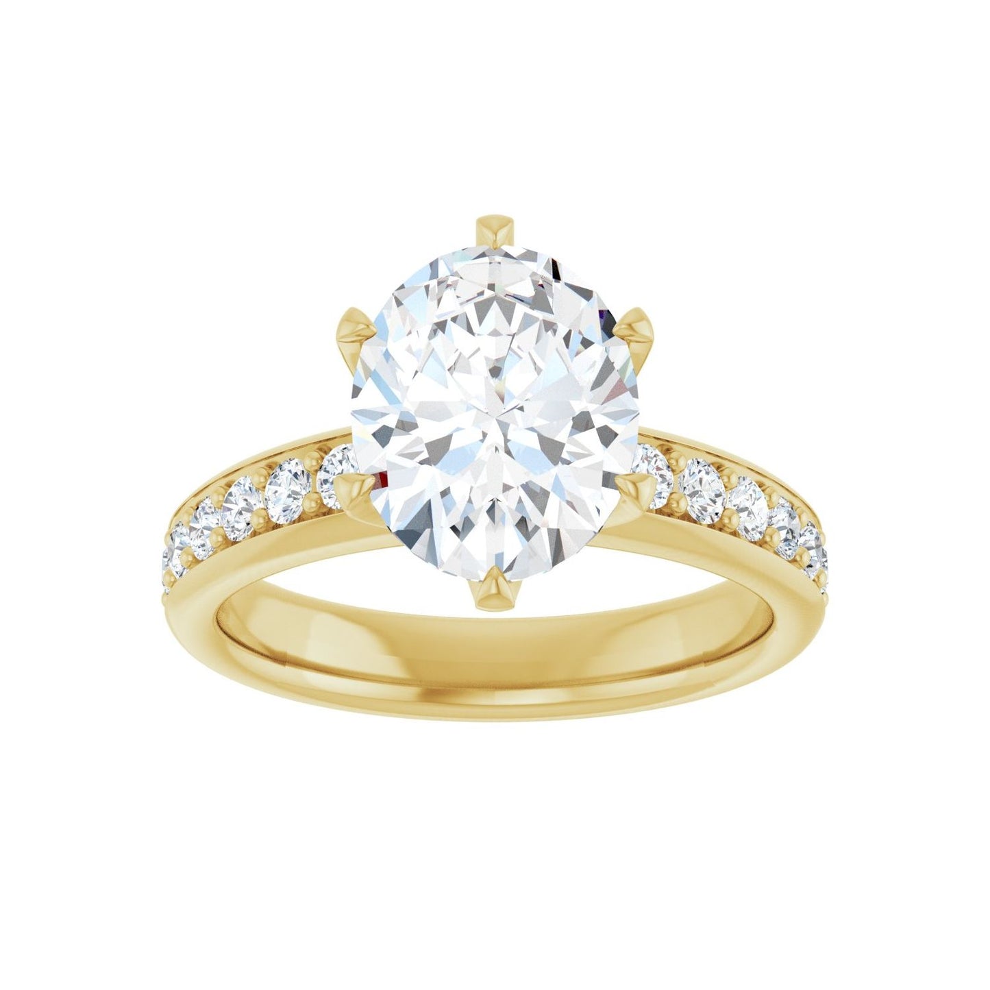 Oval Solstice Solitaire�� Engagement Ring | Metal Type=14K Yellow Gold | Center Stone Size=2.5 CT | Image 3