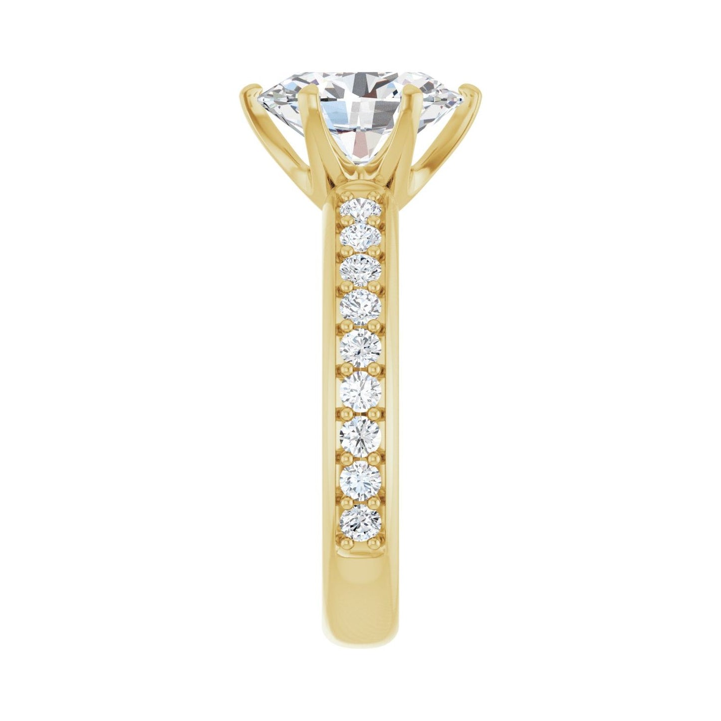Oval Solstice Solitaire�� Engagement Ring | Metal Type=14K Yellow Gold | Center Stone Size=2.5 CT | Image 4