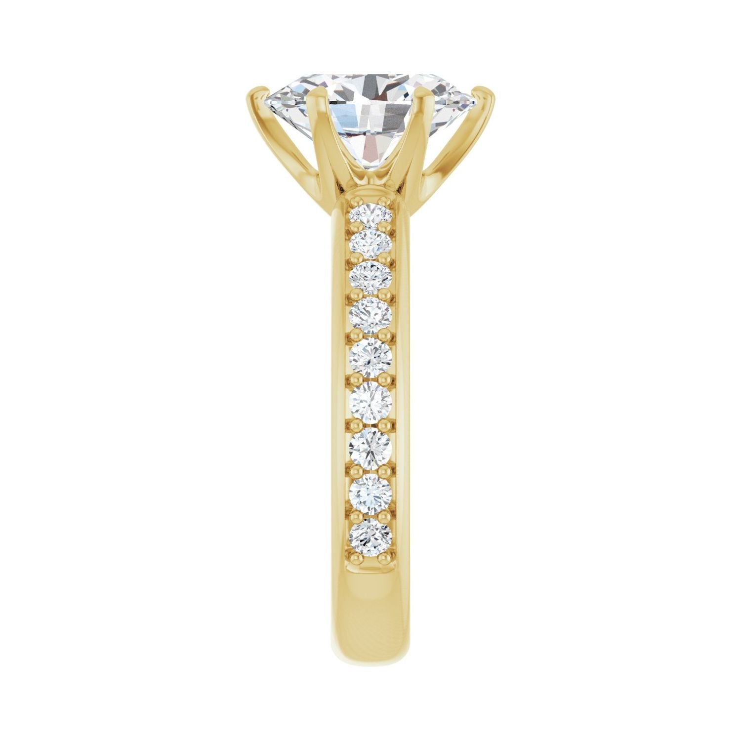 Oval Solstice Solitaire�� Engagement Ring | Metal Type=14K Yellow Gold | Center Stone Size=2.5 CT | Image 4