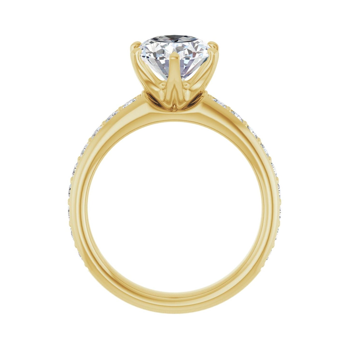Oval Solstice Solitaire�� Engagement Ring | Metal Type=14K Yellow Gold | Center Stone Size=2.5 CT | Image 2