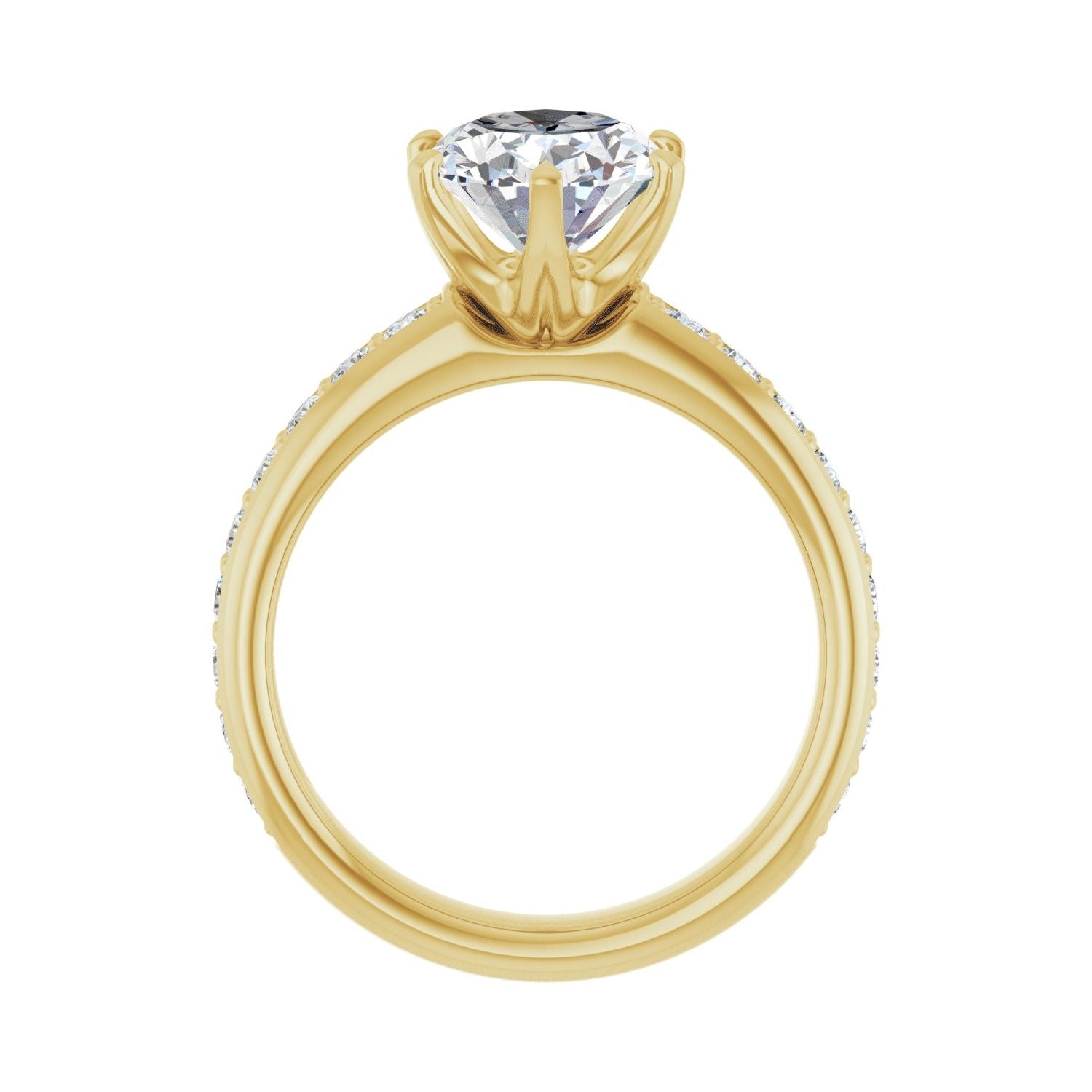 Oval Solstice Solitaire�� Engagement Ring | Metal Type=14K Yellow Gold | Center Stone Size=2.5 CT | Image 2