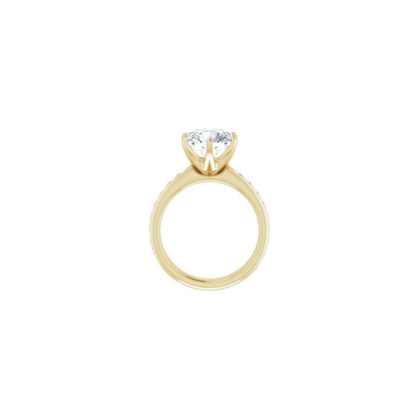 Round Solstice Solitaire�� Engagement Ring | Metal Type=14K Yellow Gold | Center Stone Size=3 CT | Image 2