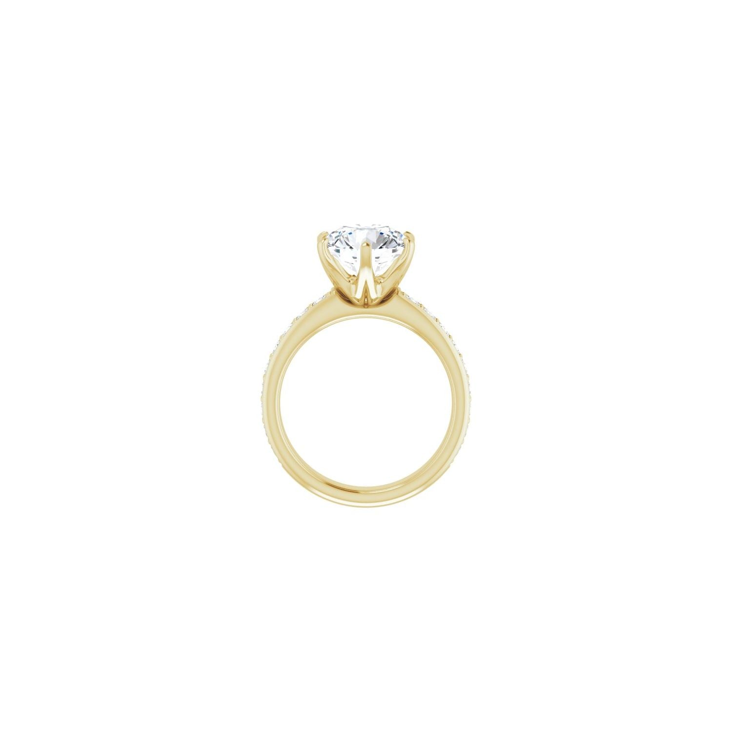 Round Solstice Solitaire�� Engagement Ring | Metal Type=14K Yellow Gold | Center Stone Size=3 CT | Image 2