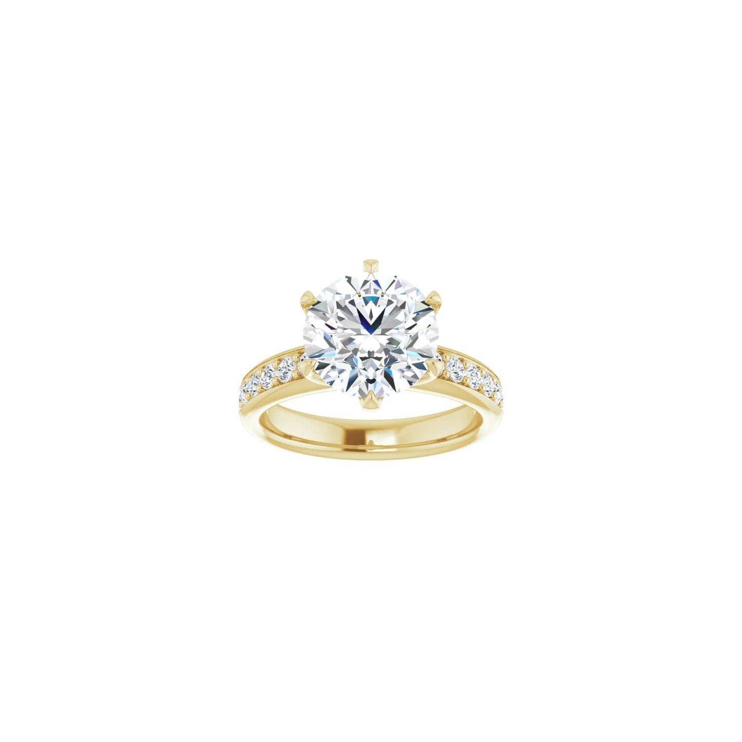 Round Solstice Solitaire�� Engagement Ring | Metal Type=14K Yellow Gold | Center Stone Size=3 CT | Image 3