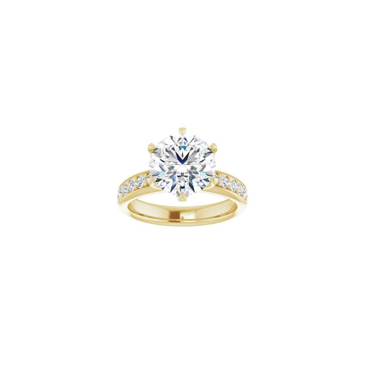 Round Solstice Solitaire�� Engagement Ring | Metal Type=14K Yellow Gold | Center Stone Size=3 CT | Image 3
