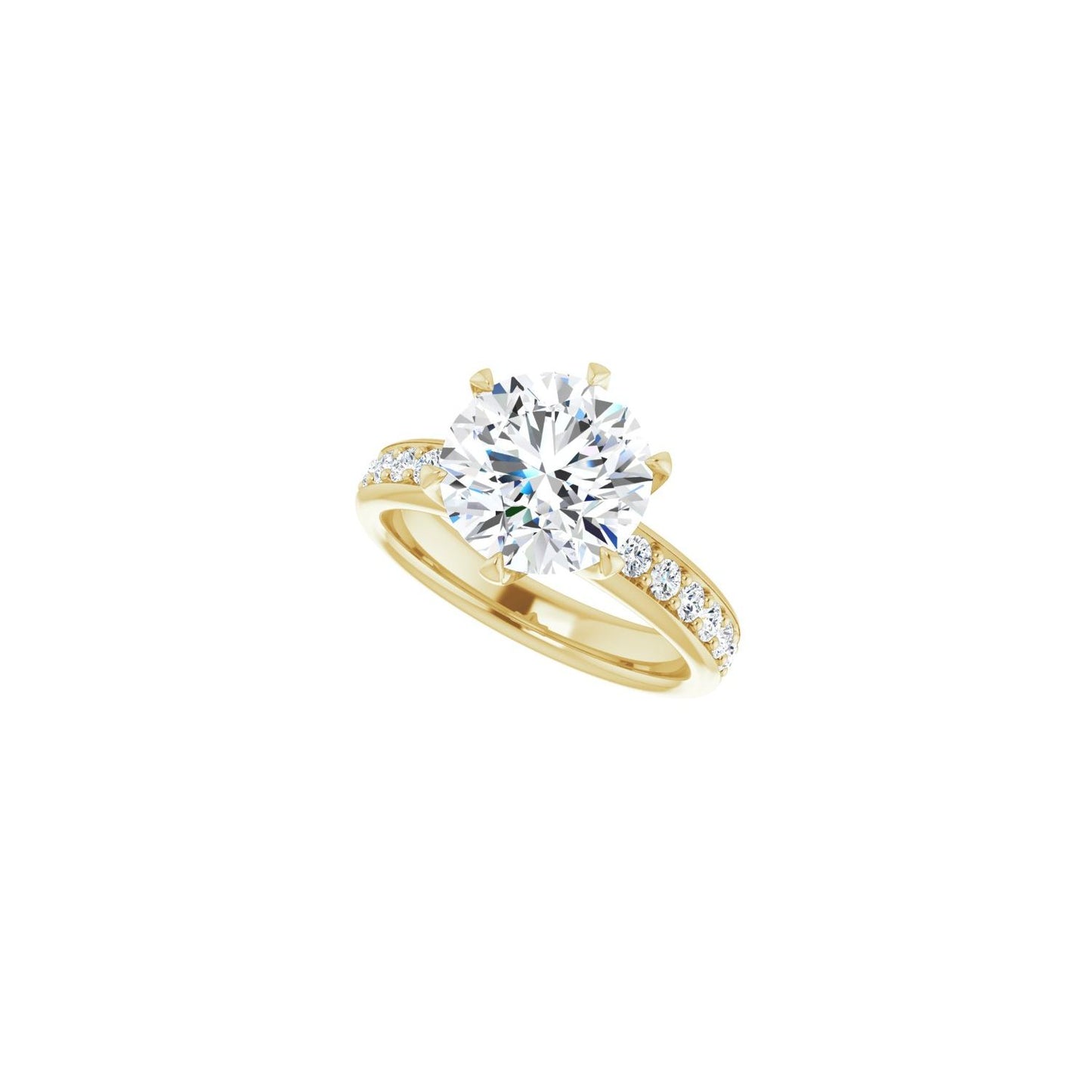 Round Solstice Solitaire�� Engagement Ring | Metal Type=14K Yellow Gold | Center Stone Size=3 CT | Image 5