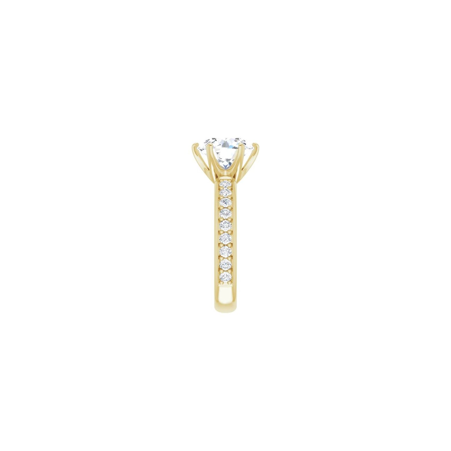 Round Solstice Solitaire�� Engagement Ring | Metal Type=14K Yellow Gold | Center Stone Size=3 CT | Image 4