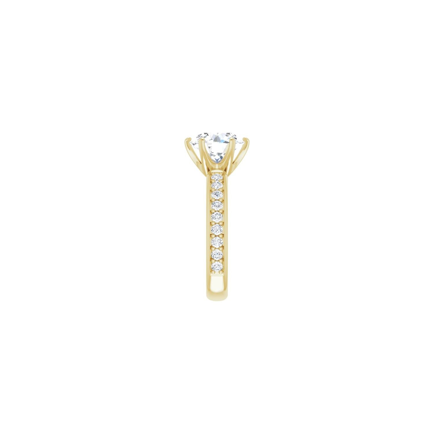 Round Solstice Solitaire�� Engagement Ring | Metal Type=14K Yellow Gold | Center Stone Size=3 CT | Image 4