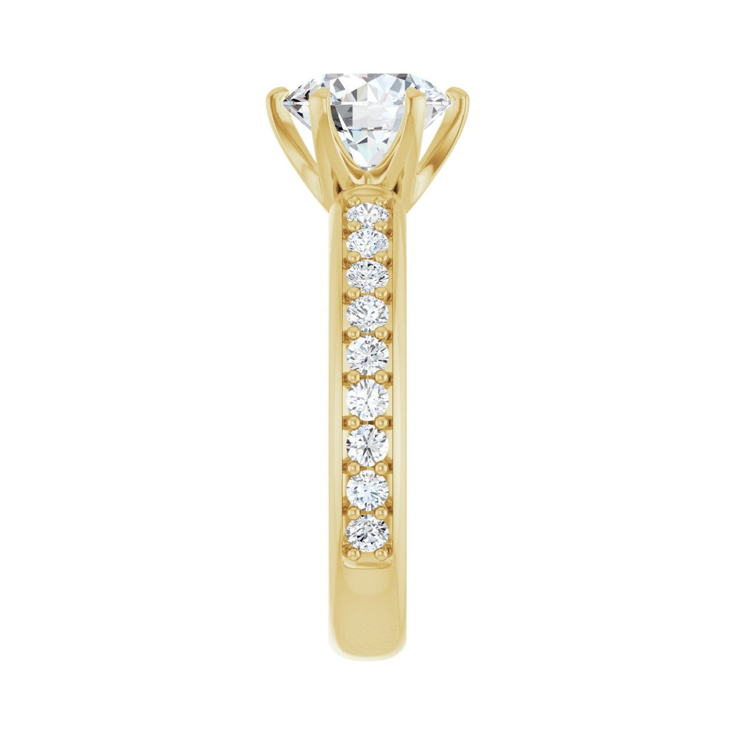 Round Solstice Solitaire�� Engagement Ring | Metal Type=14K Yellow Gold | Center Stone Size=2 CT | Image 4