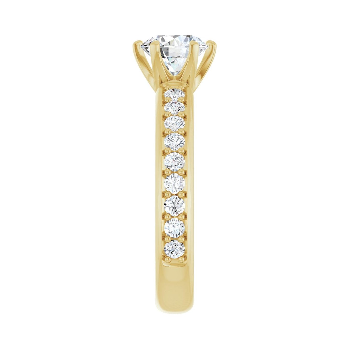 Round Solstice Solitaire�� Engagement Ring | Metal Type=14K Yellow Gold | Center Stone Size=1 CT | Image 4