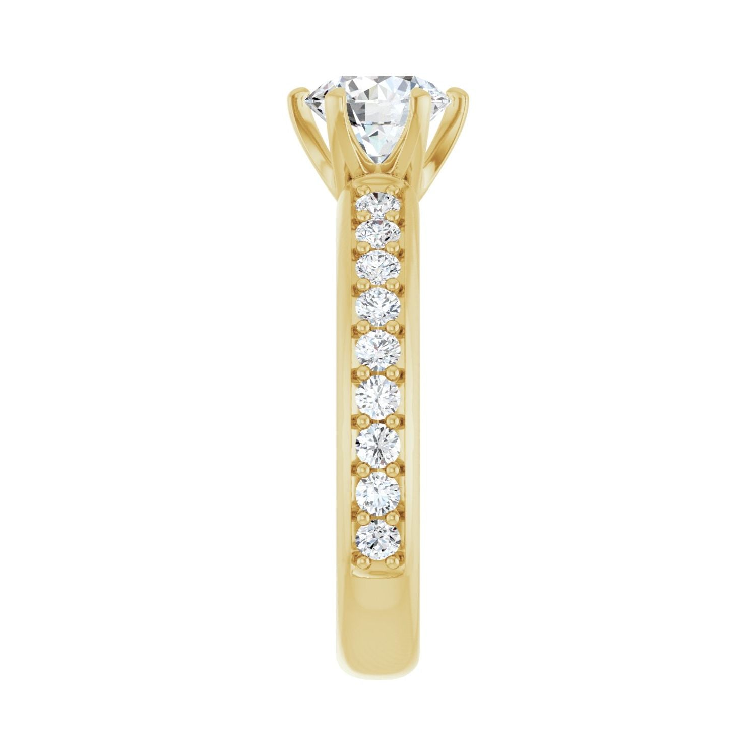 Round Solstice Solitaire�� Engagement Ring | Metal Type=14K Yellow Gold | Center Stone Size=1 CT | Image 4
