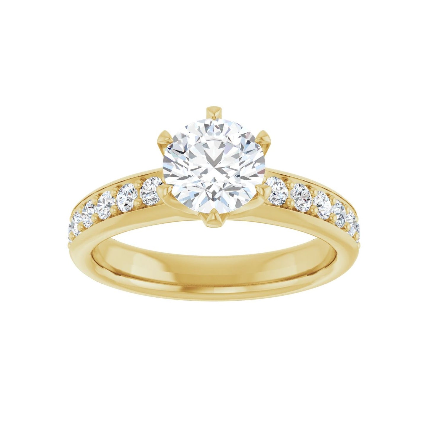 Round Solstice Solitaire�� Engagement Ring | Metal Type=14K Yellow Gold | Center Stone Size=1 CT | Image 3
