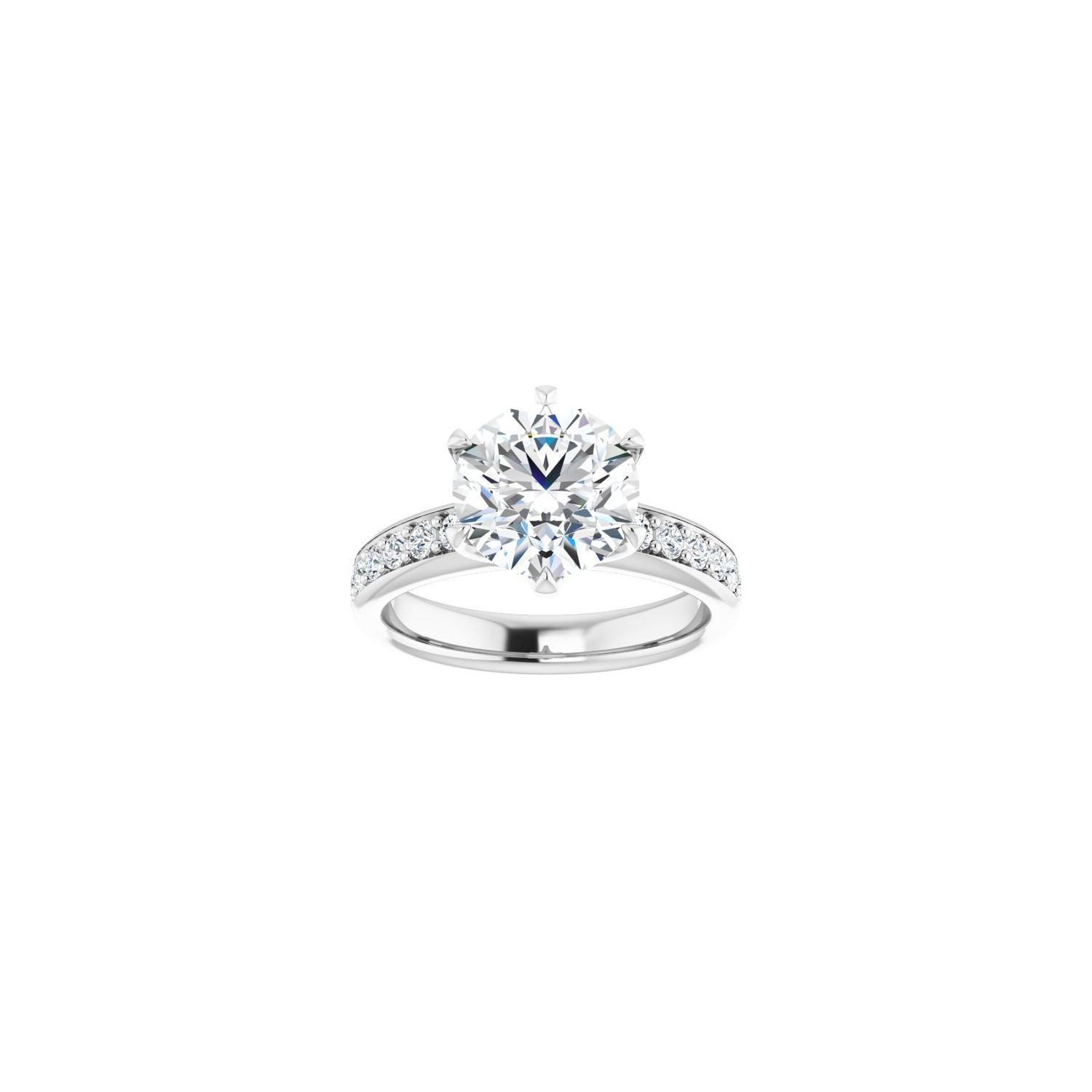 Round Solstice Solitaire�� Engagement Ring | Metal Type=14K White Gold | Center Stone Size=2.5 CT | Image 3