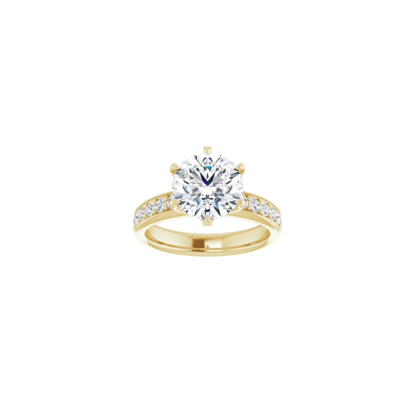 Round Solstice Solitaire�� Engagement Ring | Metal Type=14K Yellow Gold | Center Stone Size=2.5 CT | Image 3