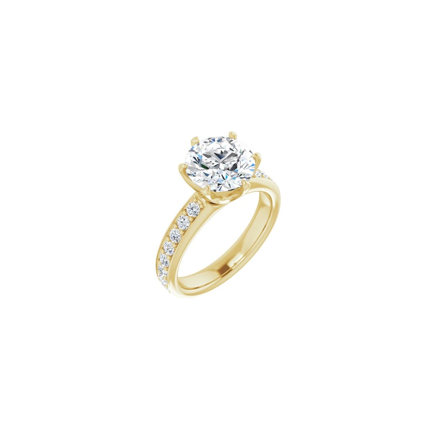 Round Solstice Solitaire�� Engagement Ring | Metal Type=14K Yellow Gold | Center Stone Size=2.5 CT | Image 1