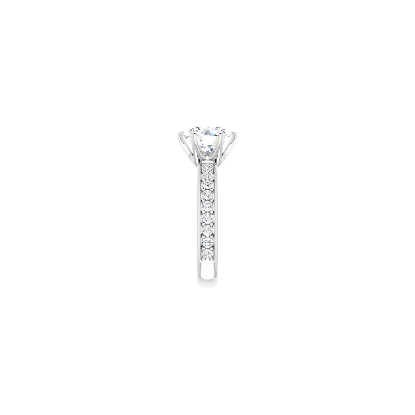 Round Solstice Solitaire�� Engagement Ring | Metal Type=14K White Gold | Center Stone Size=2.5 CT | Image 4