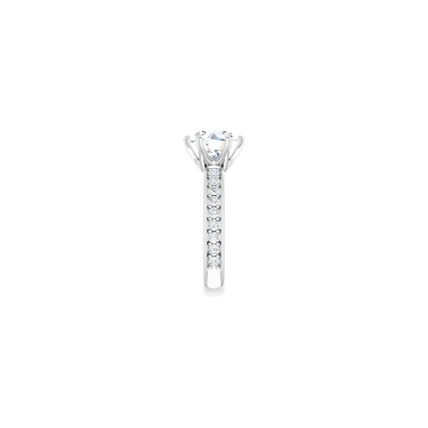 Round Solstice Solitaire�� Engagement Ring | Metal Type=14K White Gold | Center Stone Size=2.5 CT | Image 4