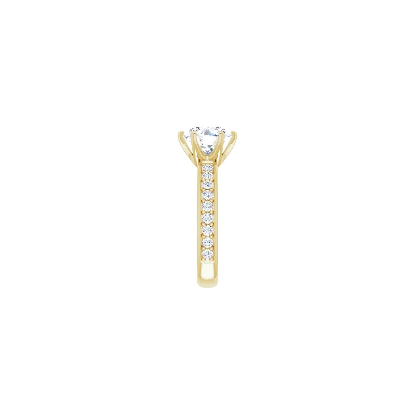 Round Solstice Solitaire�� Engagement Ring | Metal Type=14K Yellow Gold | Center Stone Size=2.5 CT | Image 4