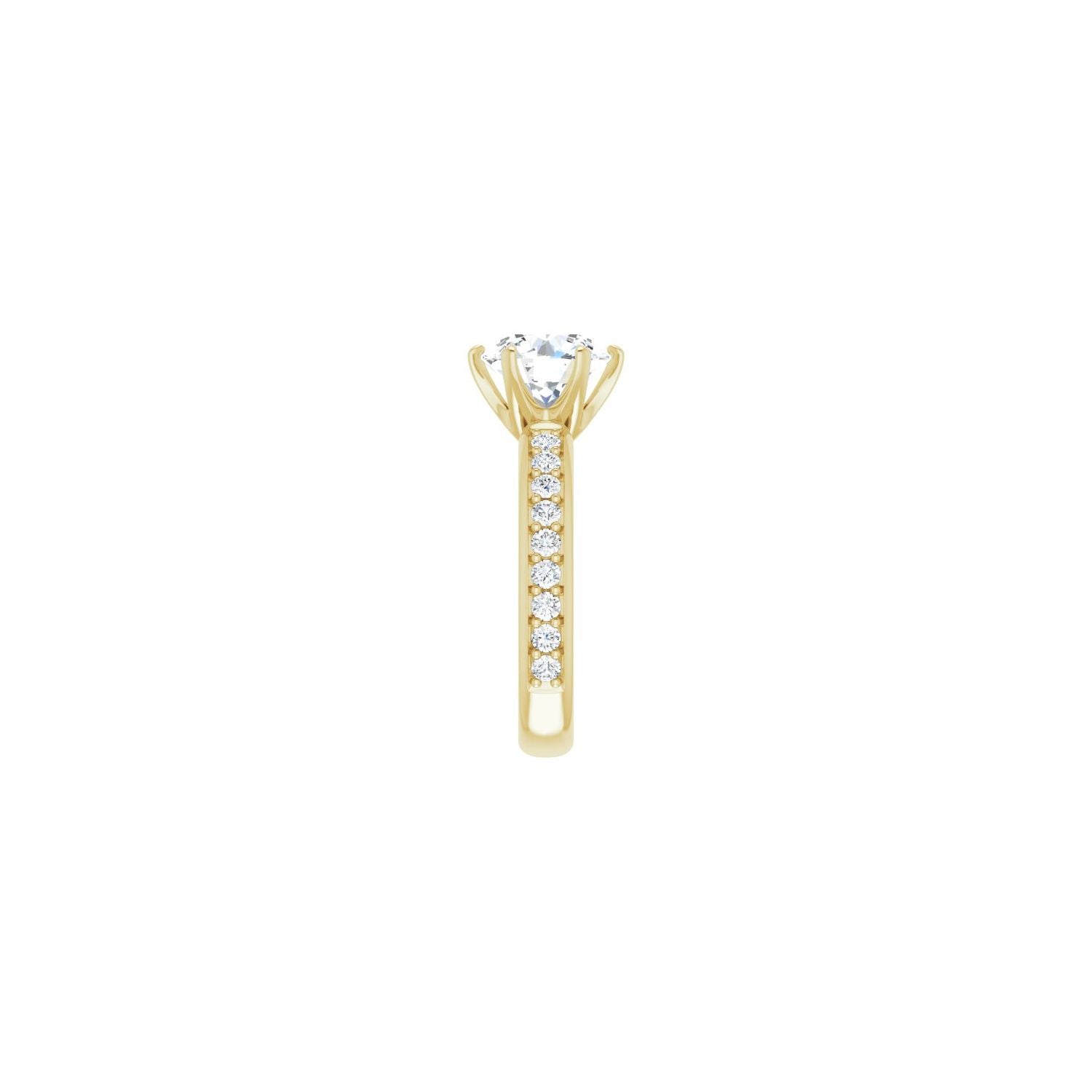 Round Solstice Solitaire�� Engagement Ring | Metal Type=14K Yellow Gold | Center Stone Size=2.5 CT | Image 4