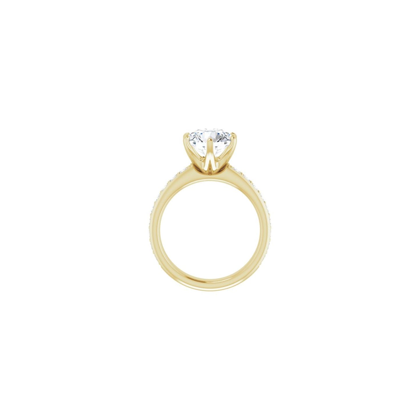 Round Solstice Solitaire�� Engagement Ring | Metal Type=14K Yellow Gold | Center Stone Size=2.5 CT | Image 2
