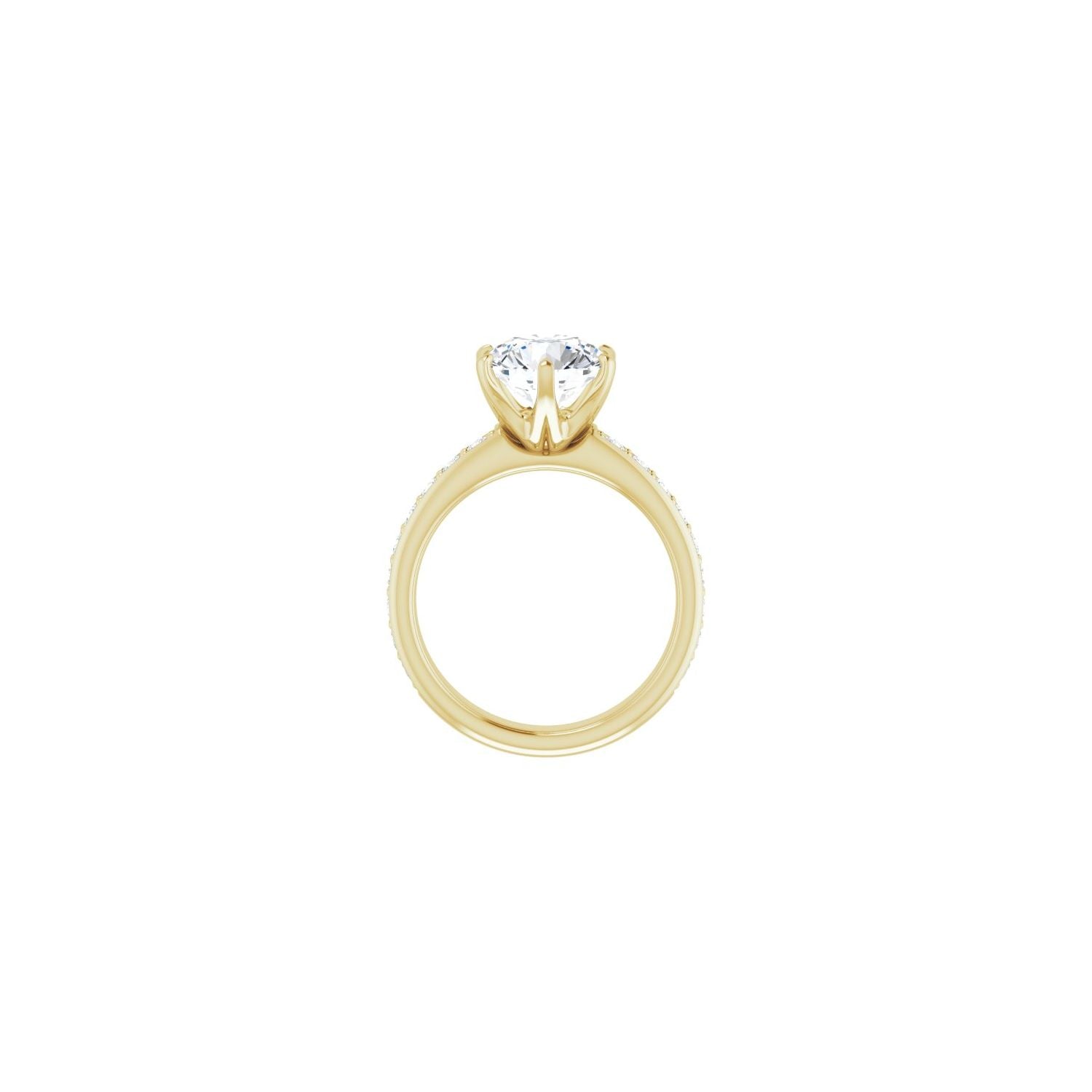 Round Solstice Solitaire�� Engagement Ring | Metal Type=14K Yellow Gold | Center Stone Size=2.5 CT | Image 2