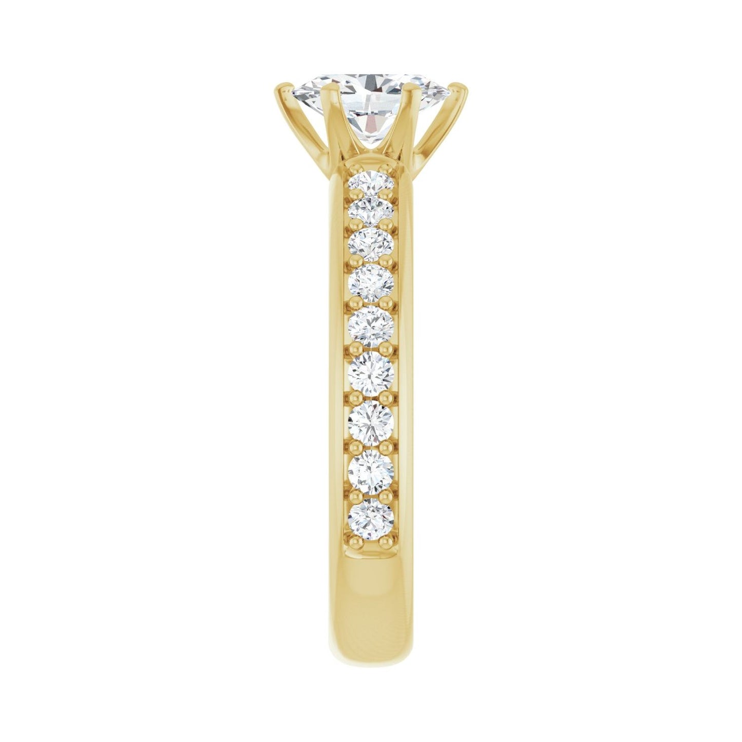 Oval Solstice Solitaire�� Engagement Ring | Metal Type=14K Yellow Gold | Center Stone Size=1 CT | Image 4