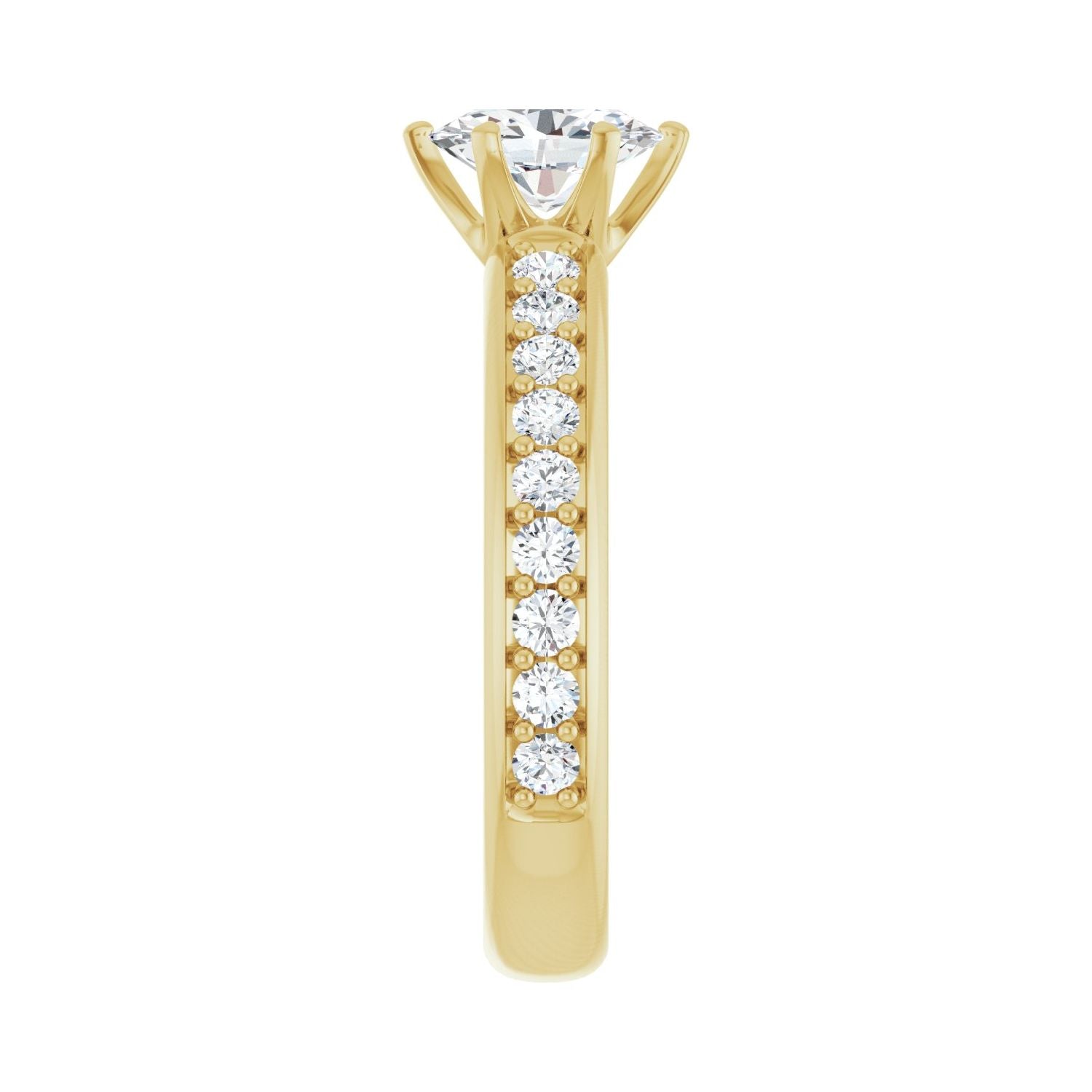 Oval Solstice Solitaire�� Engagement Ring | Metal Type=14K Yellow Gold | Center Stone Size=1 CT | Image 4