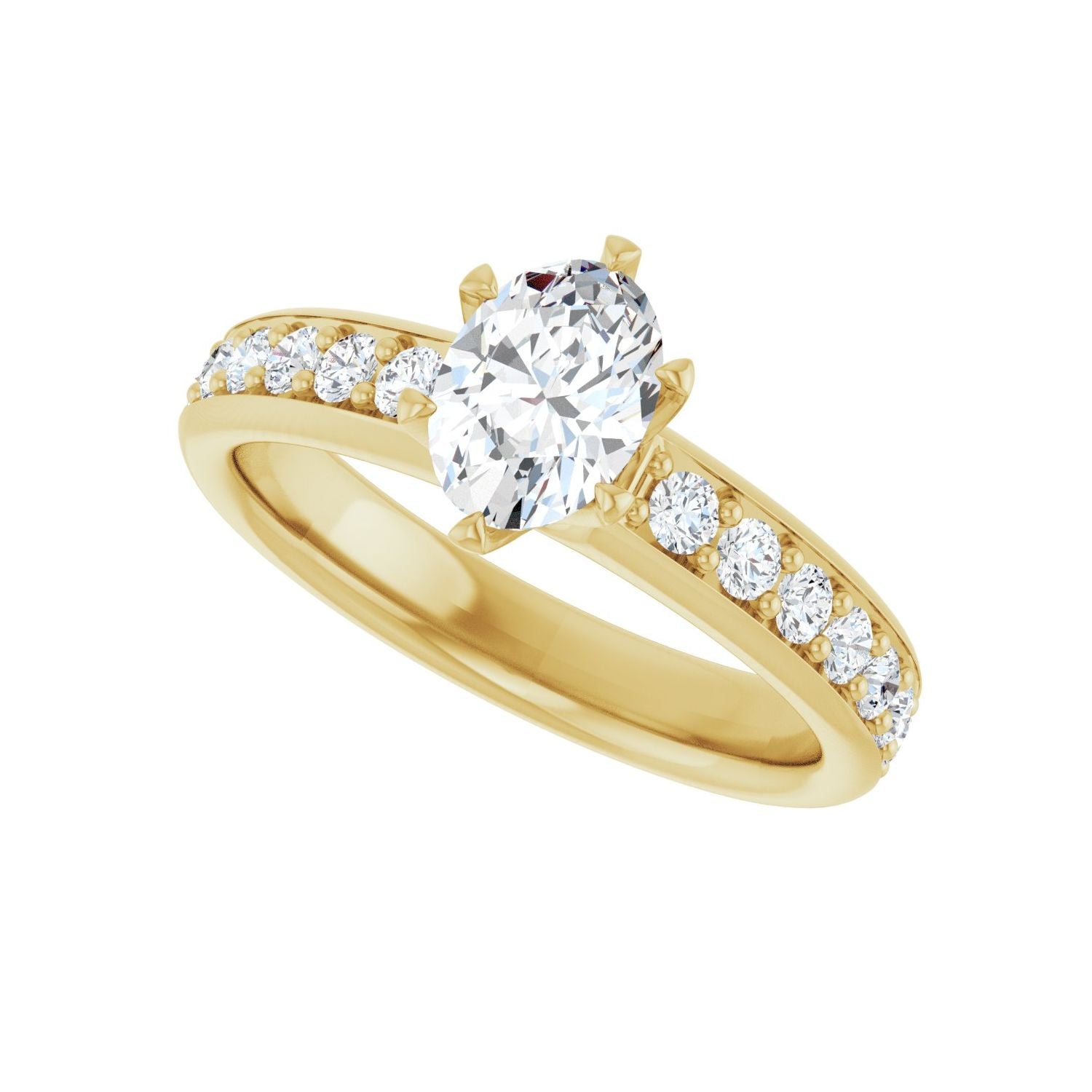 Oval Solstice Solitaire�� Engagement Ring | Metal Type=14K Yellow Gold | Center Stone Size=1 CT | Image 5