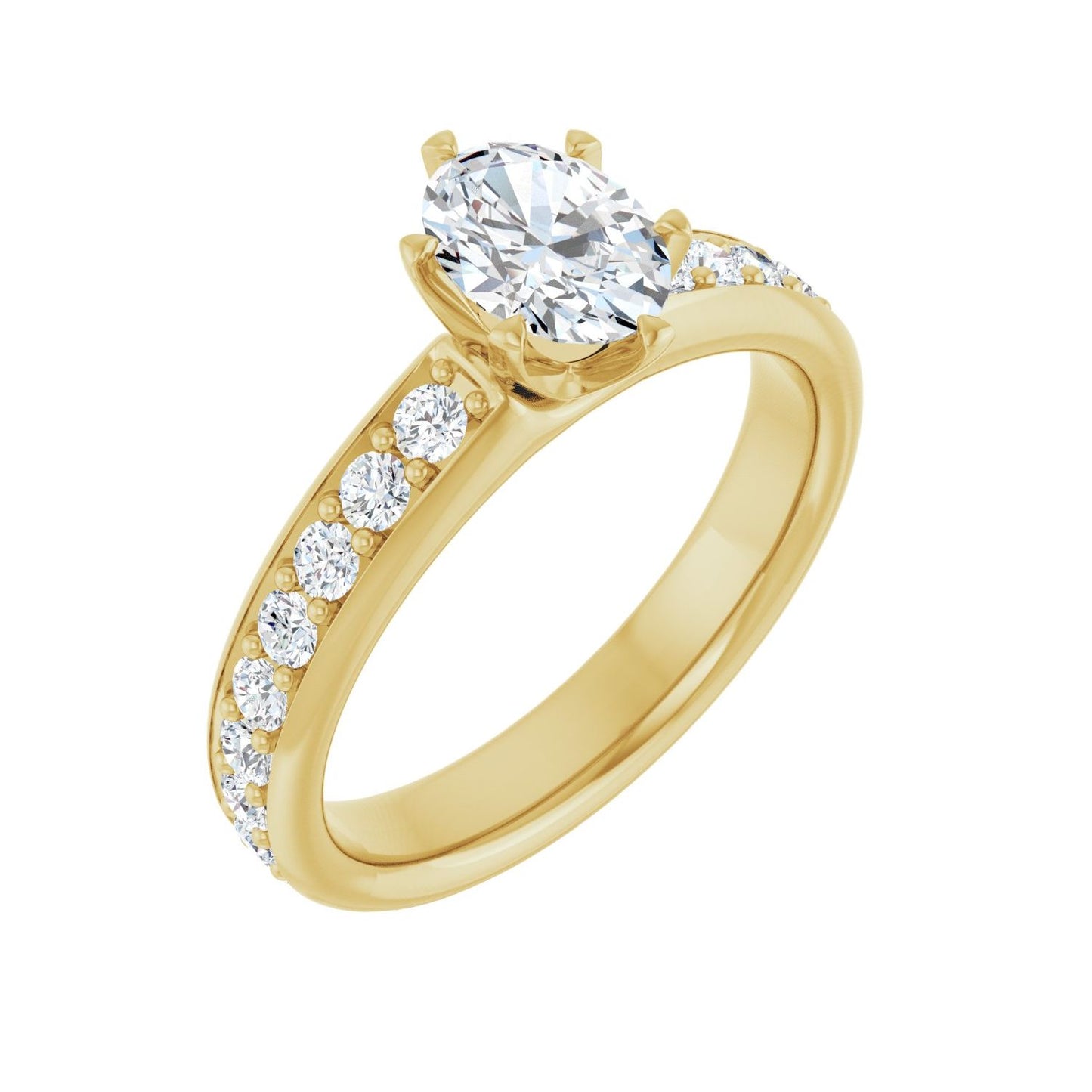 Oval Solstice Solitaire�� Engagement Ring | Metal Type=14K Yellow Gold | Center Stone Size=1 CT | Image 1