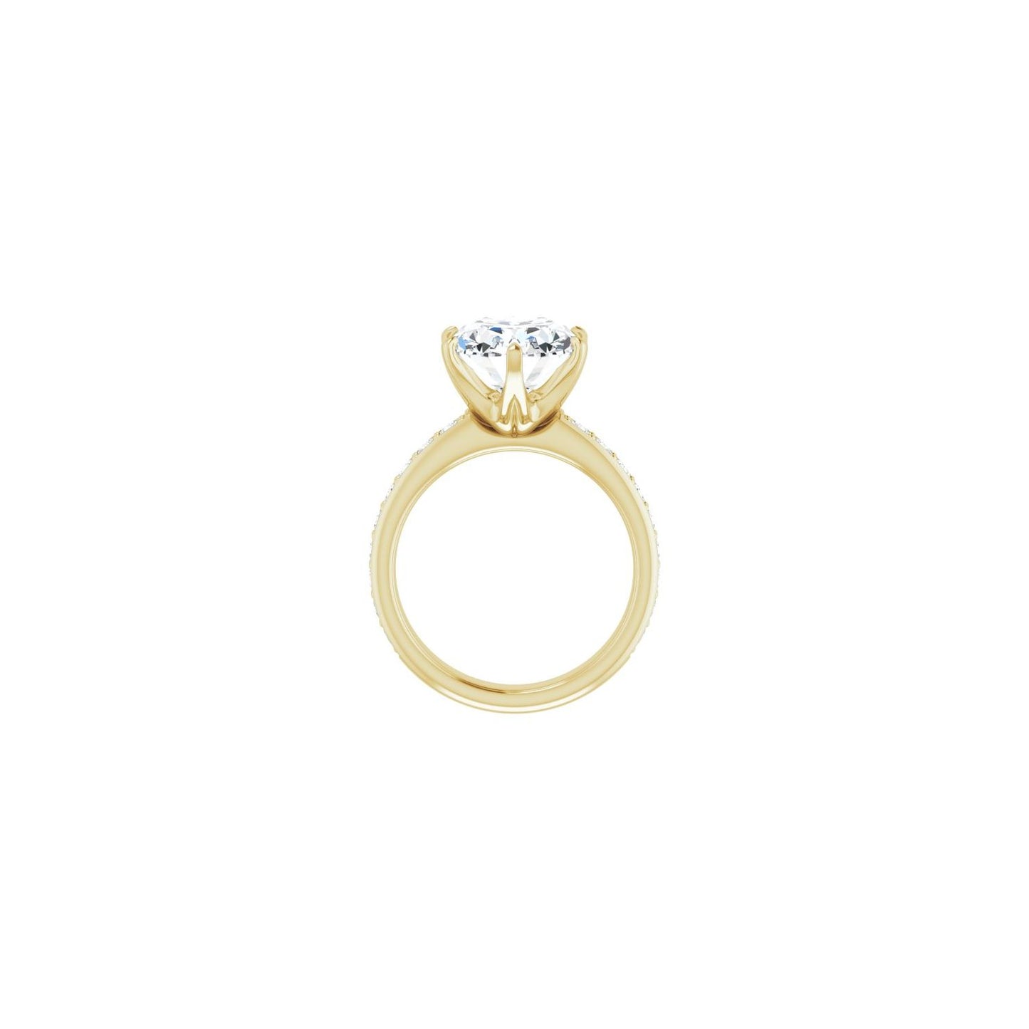 Oval Solstice Solitaire�� Engagement Ring | Metal Type=14K Yellow Gold | Center Stone Size=3 CT | Image 2