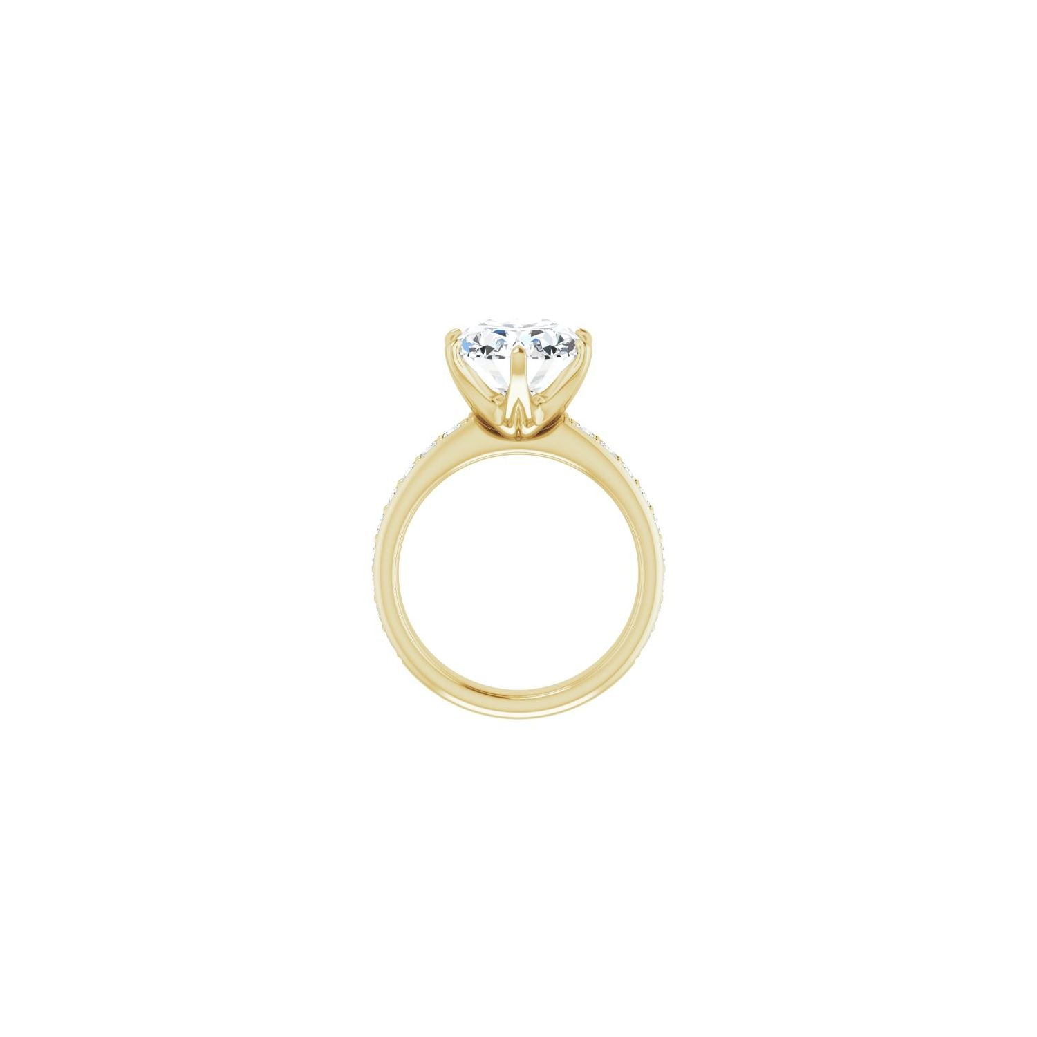 Oval Solstice Solitaire�� Engagement Ring | Metal Type=14K Yellow Gold | Center Stone Size=3 CT | Image 2