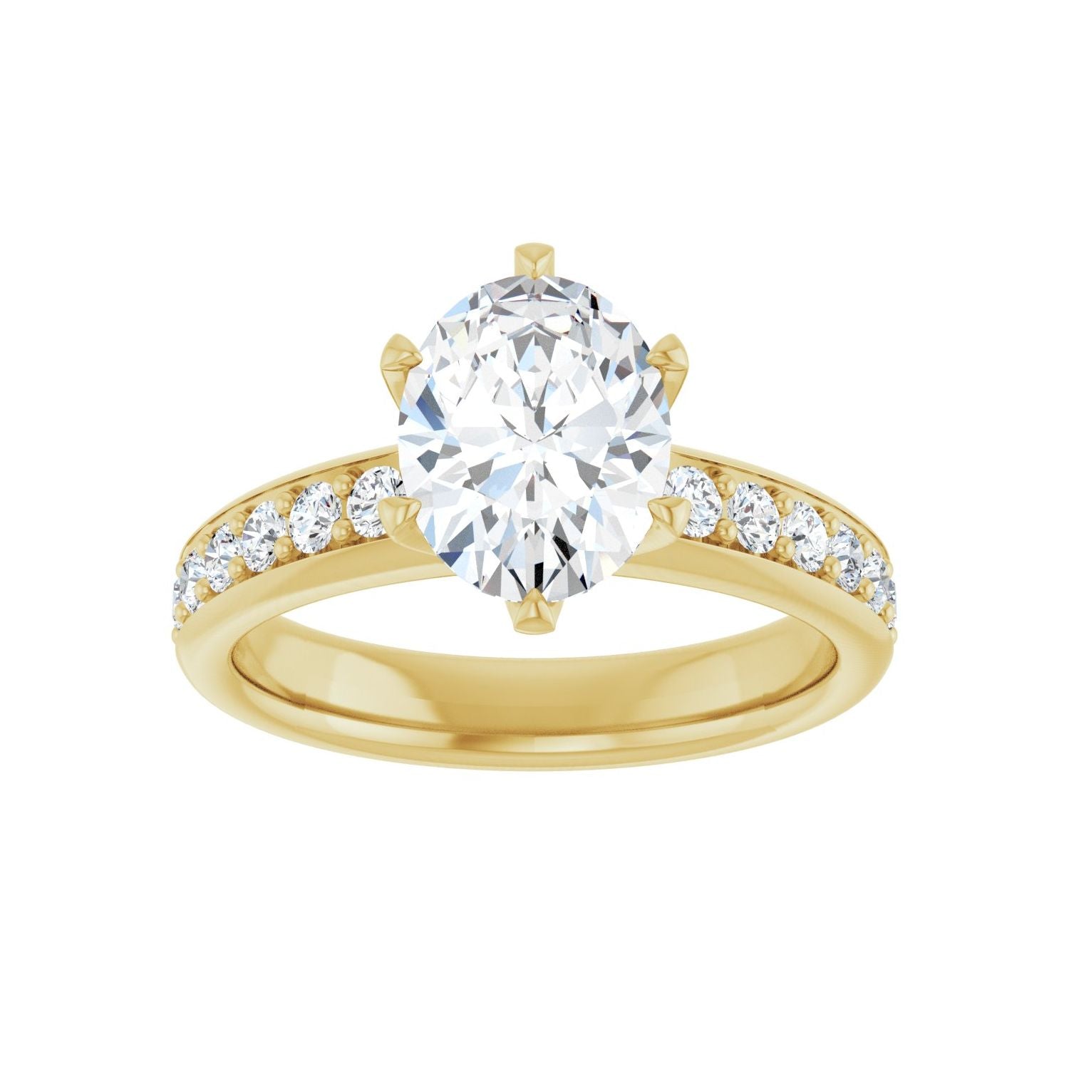Oval Solstice Solitaire�� Engagement Ring | Metal Type=14K Yellow Gold | Center Stone Size=2 CT | Image 3