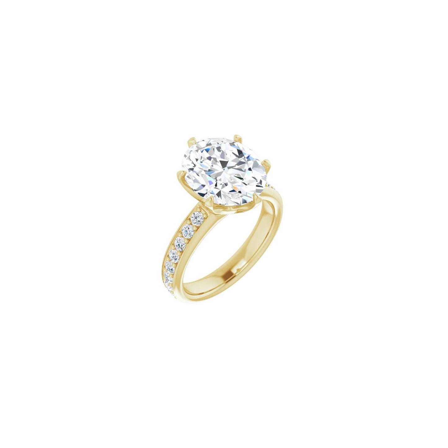 Oval Solstice Solitaire�� Engagement Ring | Metal Type=14K Yellow Gold | Center Stone Size=3 CT | Image 1