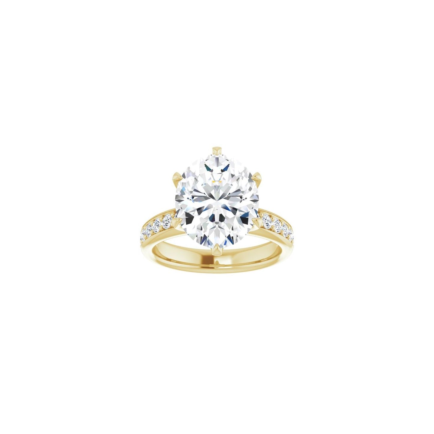 Oval Solstice Solitaire�� Engagement Ring | Metal Type=14K Yellow Gold | Center Stone Size=3 CT | Image 3