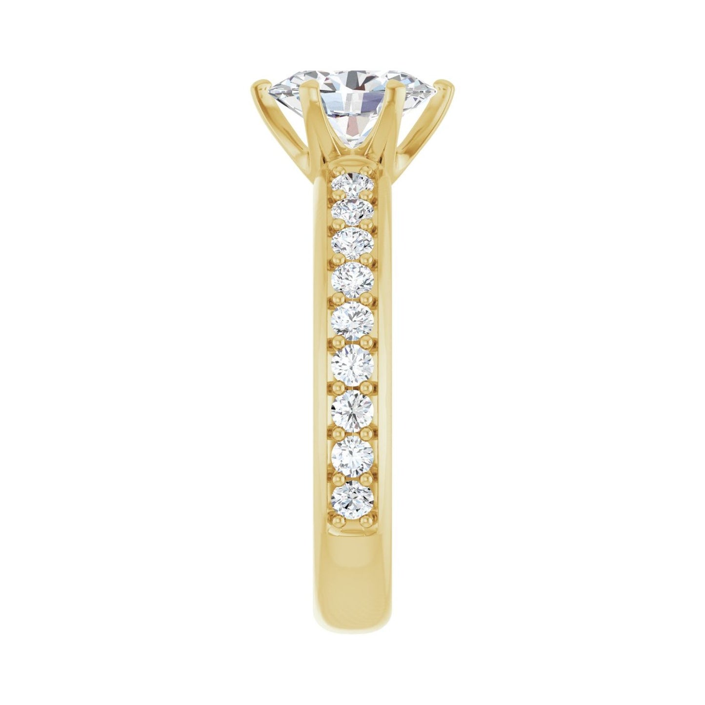 Oval Solstice Solitaire�� Engagement Ring | Metal Type=14K Yellow Gold | Center Stone Size=1.5 CT | Image 4