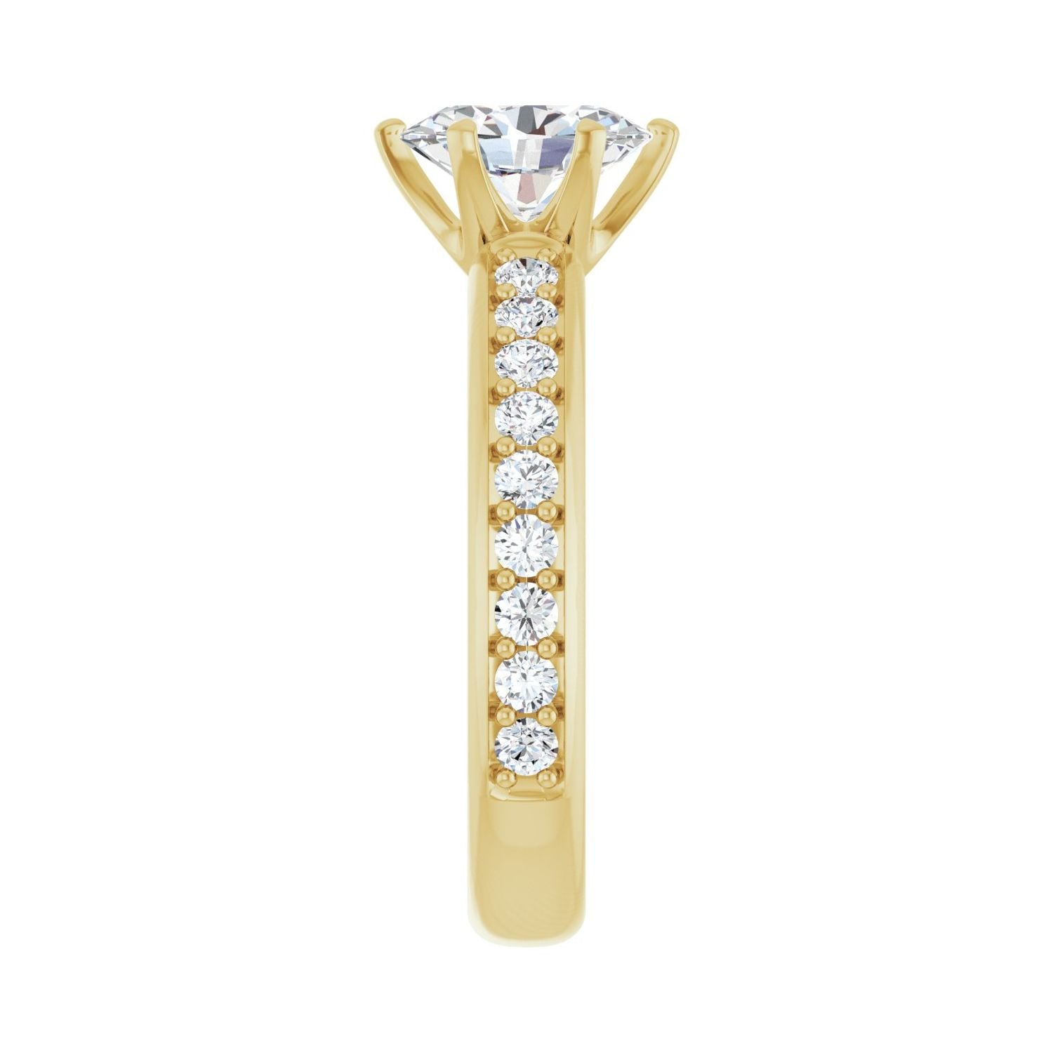 Oval Solstice Solitaire�� Engagement Ring | Metal Type=14K Yellow Gold | Center Stone Size=1.5 CT | Image 4