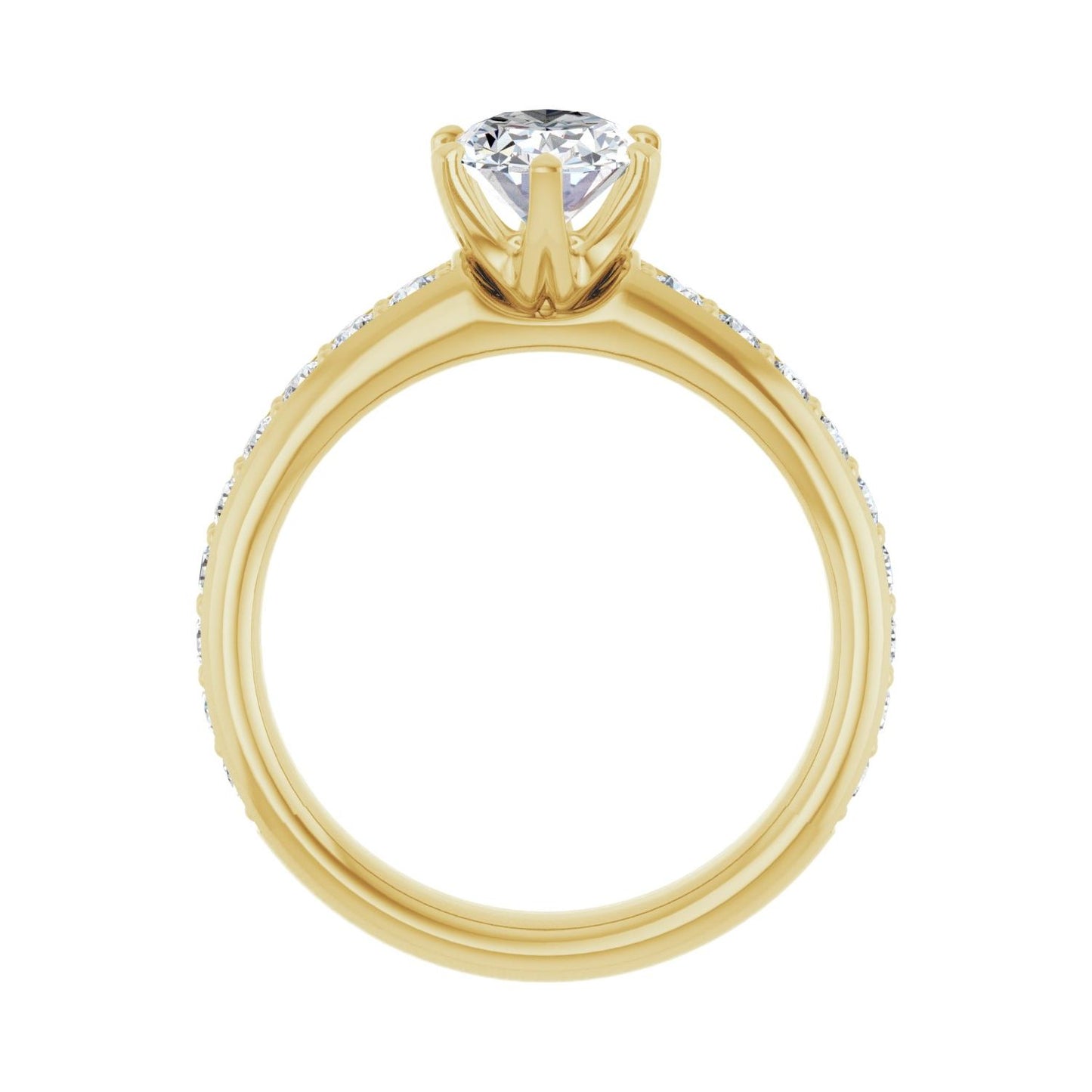 Oval Solstice Solitaire�� Engagement Ring | Metal Type=14K Yellow Gold | Center Stone Size=1.5 CT | Image 2