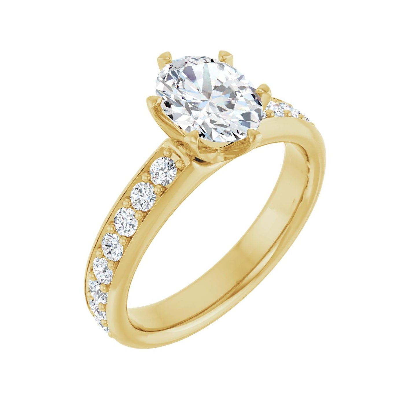 Oval Solstice Solitaire�� Engagement Ring | Metal Type=14K Yellow Gold | Center Stone Size=1.5 CT | Image 1