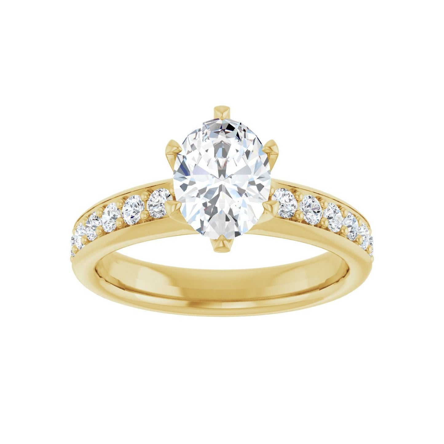 Oval Solstice Solitaire�� Engagement Ring | Metal Type=14K Yellow Gold | Center Stone Size=1.5 CT | Image 3