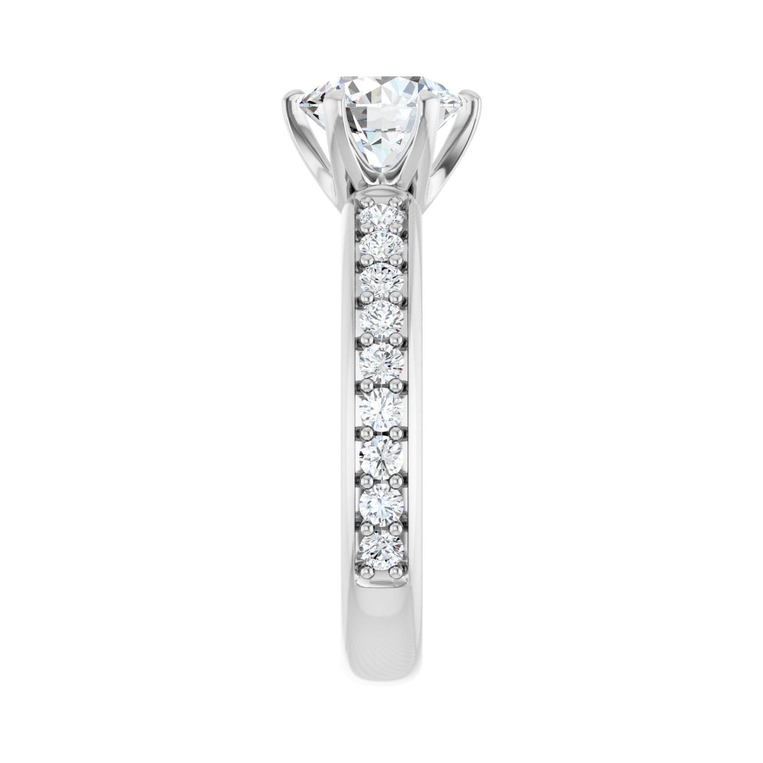 Round Solstice Solitaire�� Engagement Ring | Metal Type=14K White Gold | Center Stone Size=1.5 CT | Image 4